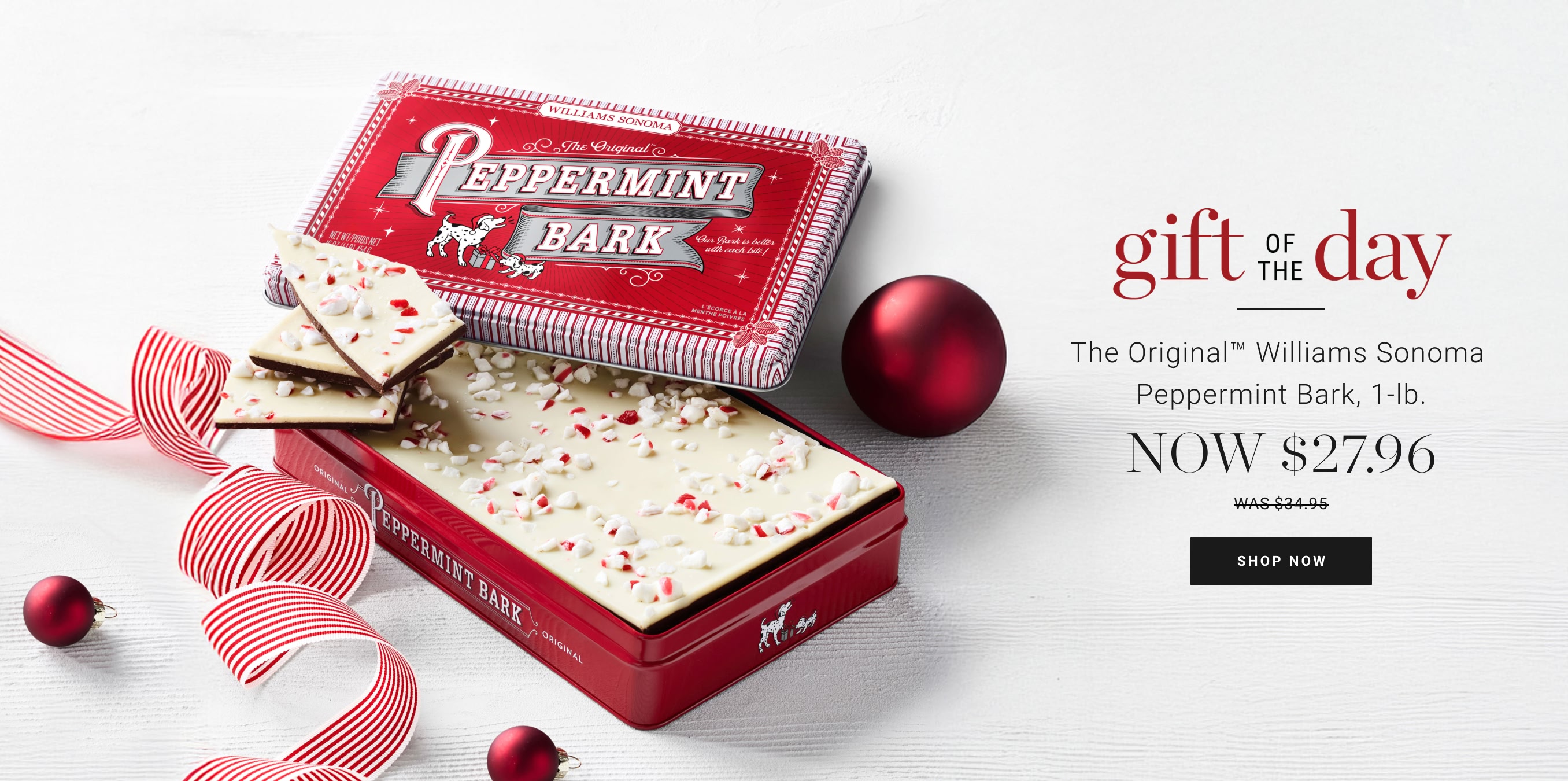 GIFT OF THE DAY! The Original™ Williams Sonoma Peppermint Bark, 1-lb.