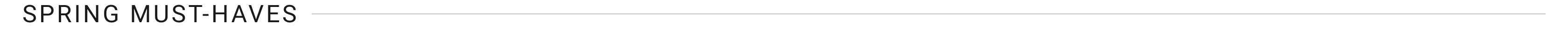 Spring Must-Haves