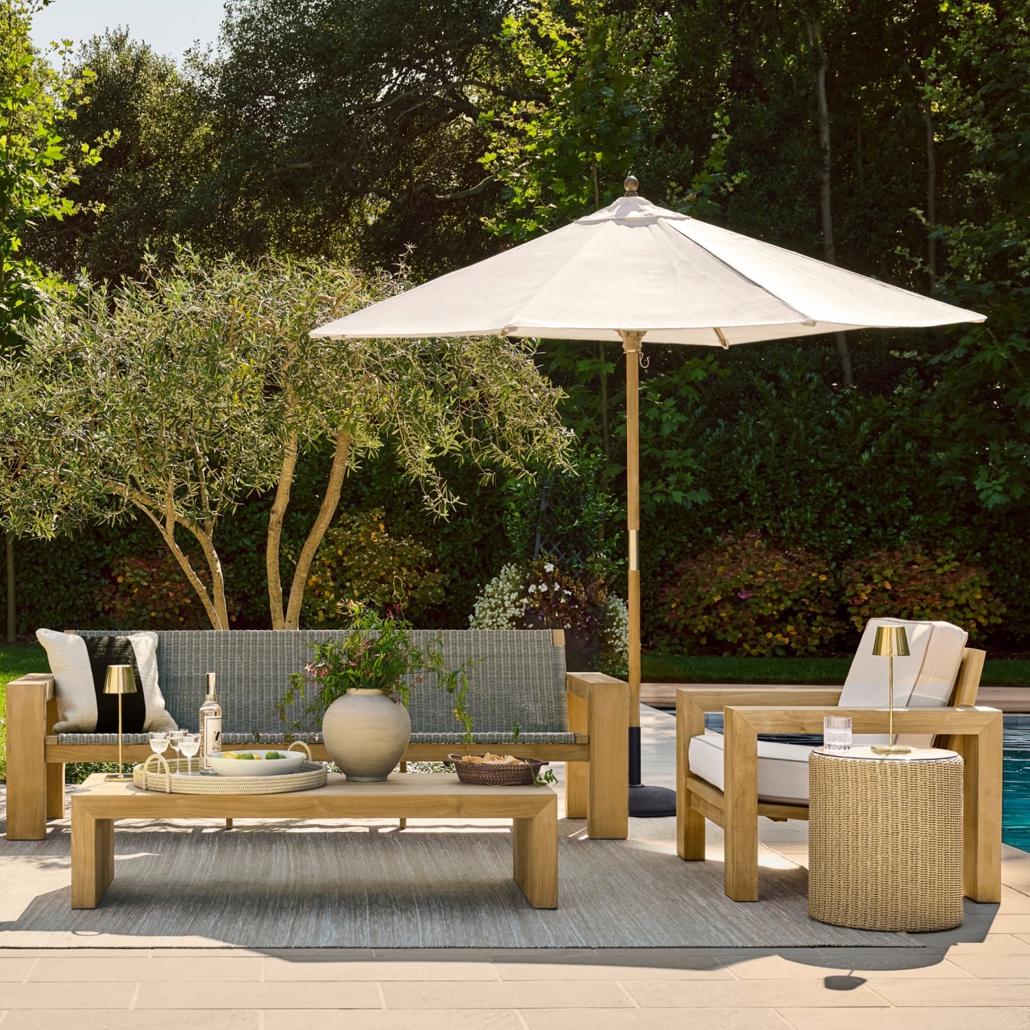 Woven Larnaca All Weather Weave Lounge | Williams Sonoma