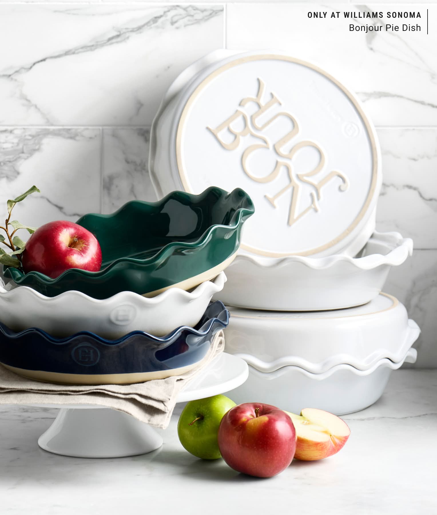 Emile Henry Bonjour Pie Dish