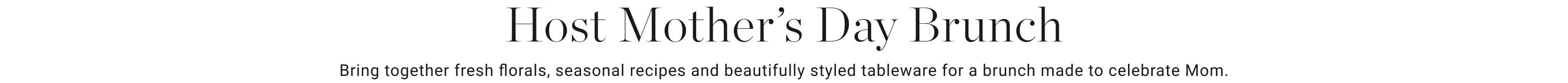 Host Mother's Day Brunch