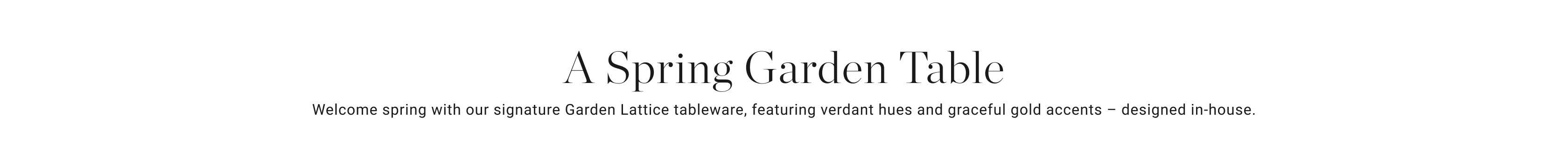 A Spring Garden Table