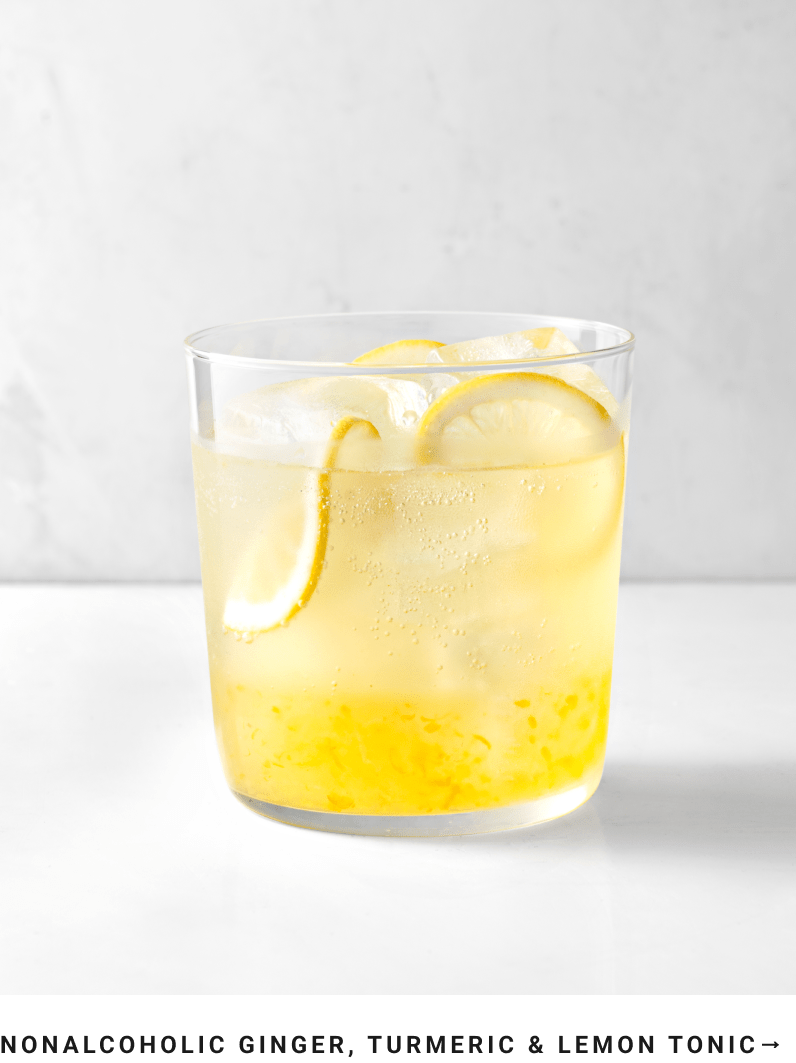 Non-Alcoholic Ginger, Turmeric and Lemon Tonic