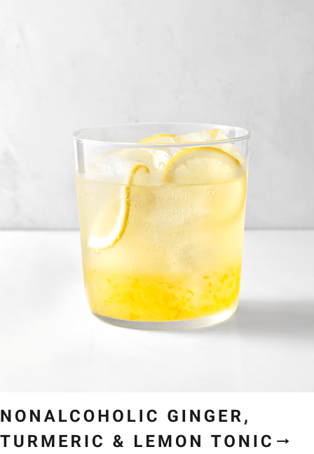 Non-Alcoholic Ginger, Turmeric and Lemon Tonic