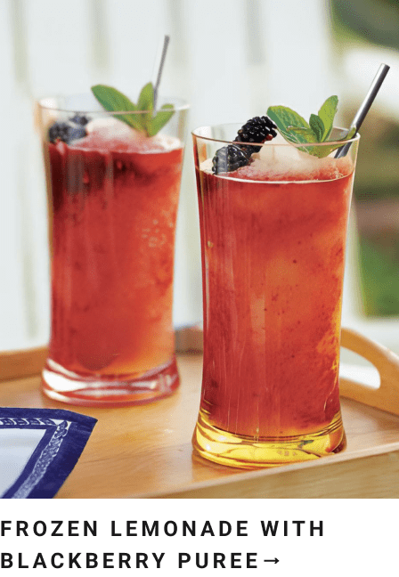 Frozen Lemonade with Blackberry Puree