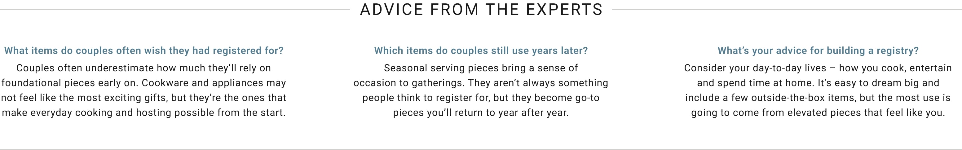 Advice from the Expert