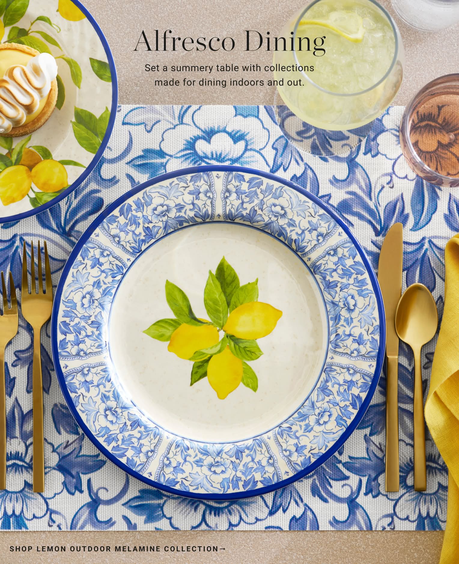 Shop Lemon Outdoor Melamine Collection