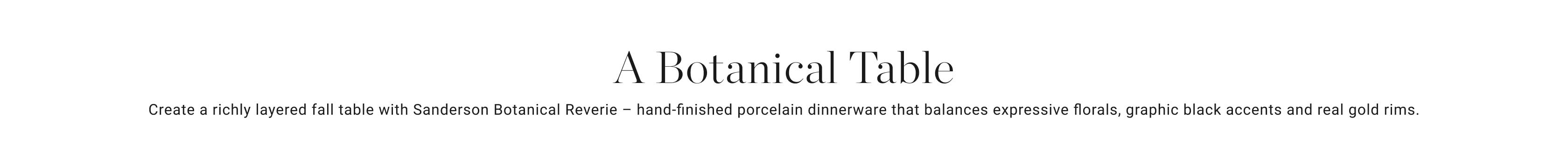 A Botanical Table
