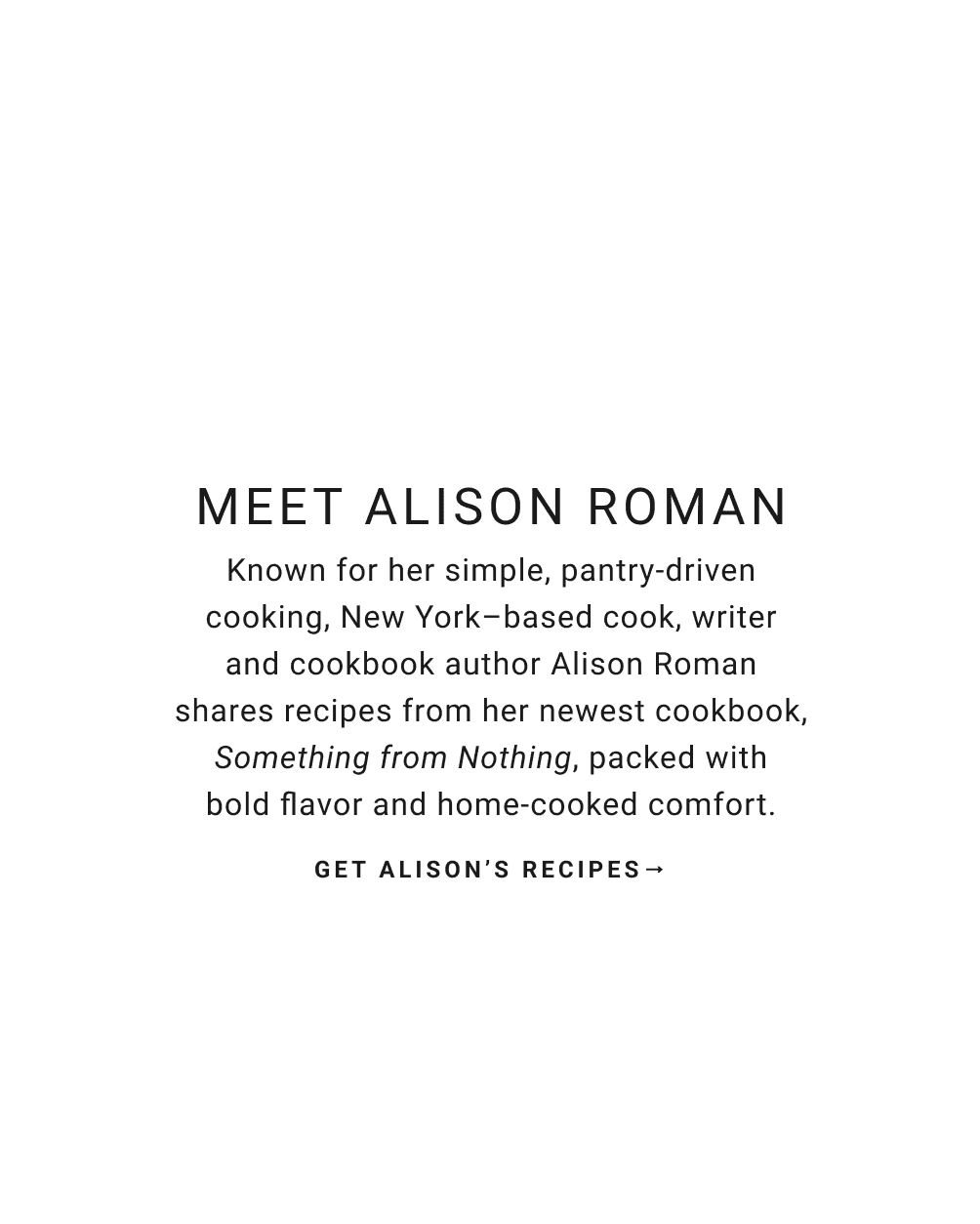 Get Alison's Recipes