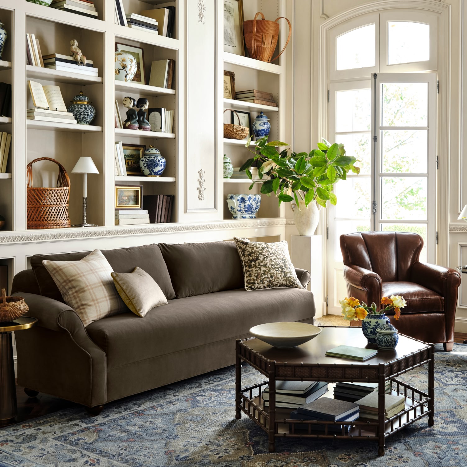 Textured Plaid Grant Sofa