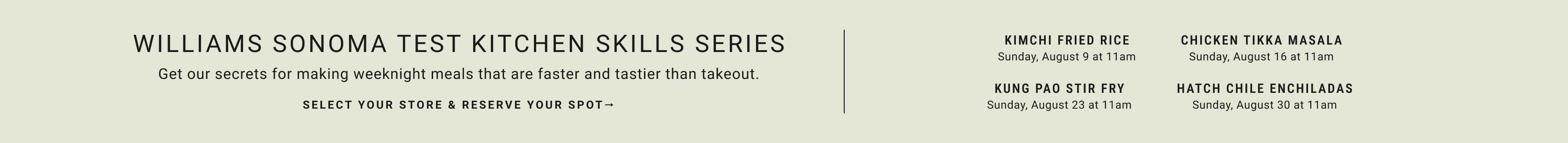 Williams Sonoma Test Kitchen Skill Series