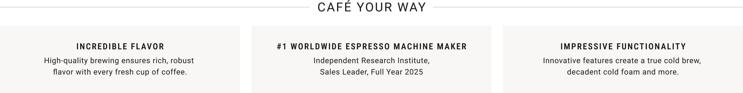 Caf&eacute; Your Way: Incredible Flavor, #1 Worldwide Espresso Machine Maker, Impressive Functionality