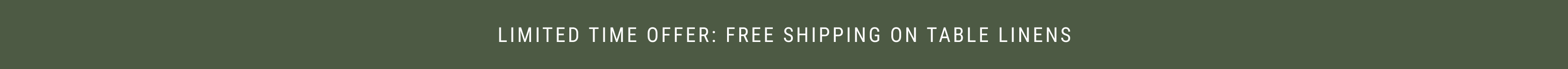 Limited Time Offer: Free Shipping on Table Linens