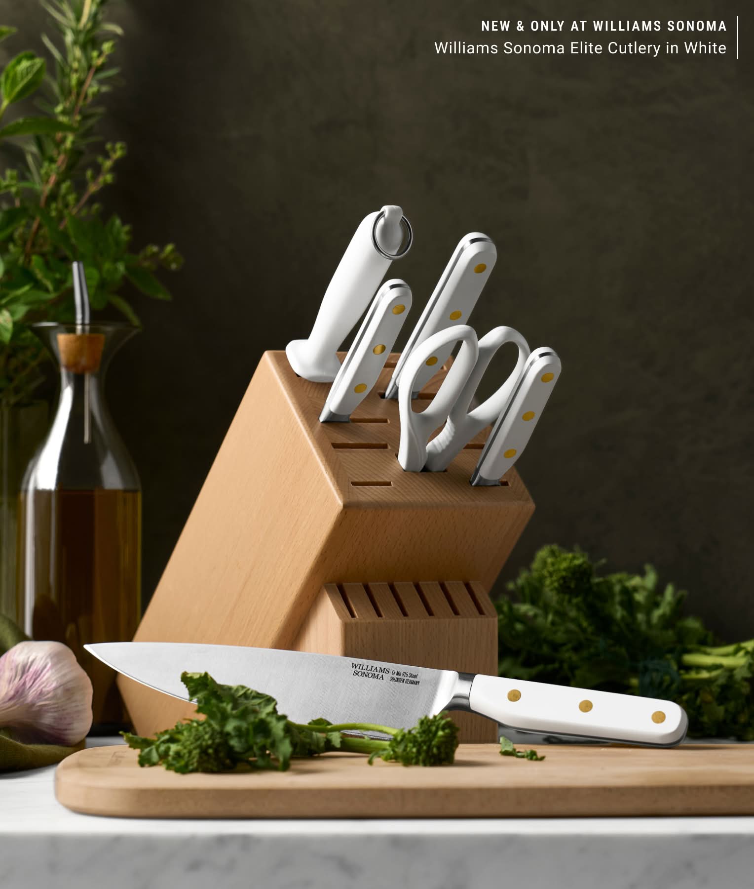 Williams Sonoma Elite Cutlery in White