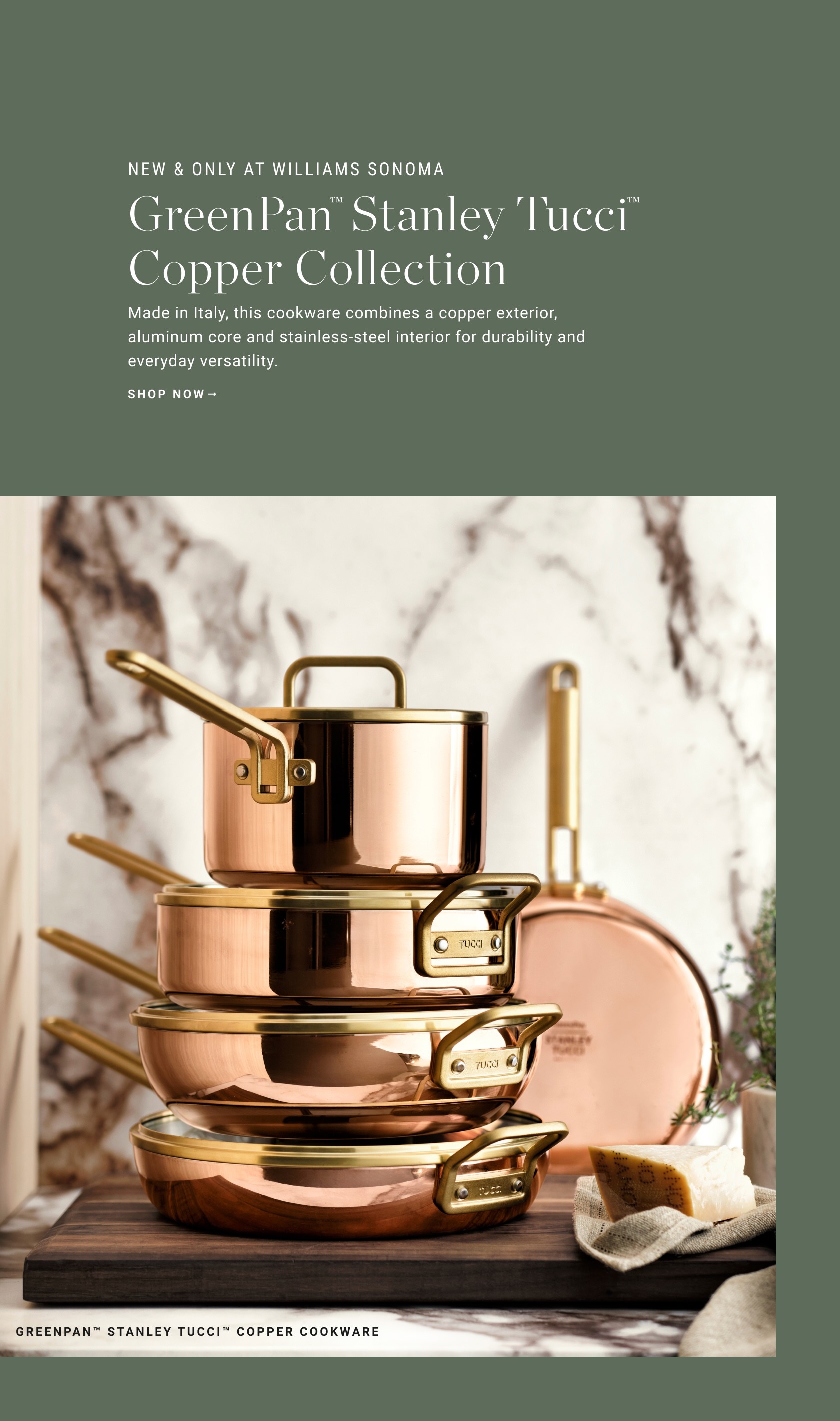 Shop GreenPan™ Stanley Tucci™ Copper Collection