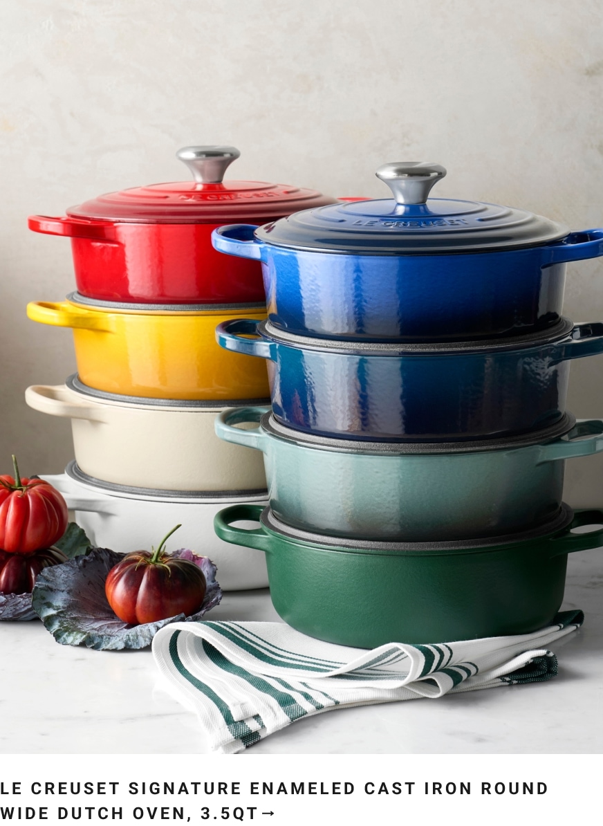 Le Creuset Signature Cast Iron Round Wide Dutch Oven, 3-Qt.