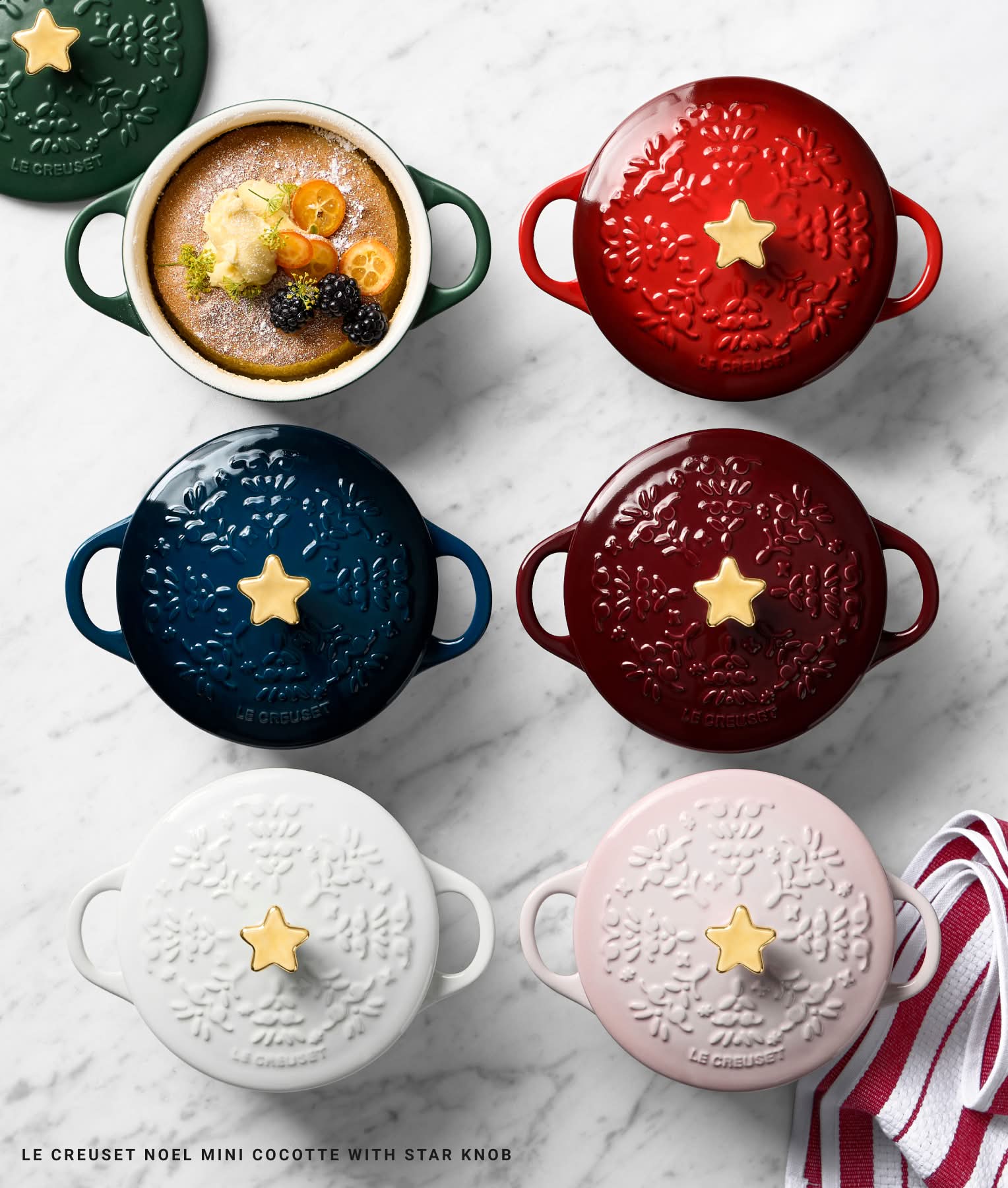 Shop Le Creuset Noel Mini Cocotte with Star Knob