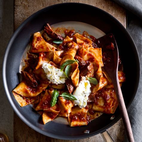 Pappardelle With Pork Ragu And Burrata Williams Sonoma