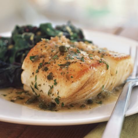 Fish with Lemon and Caper Sauce-image