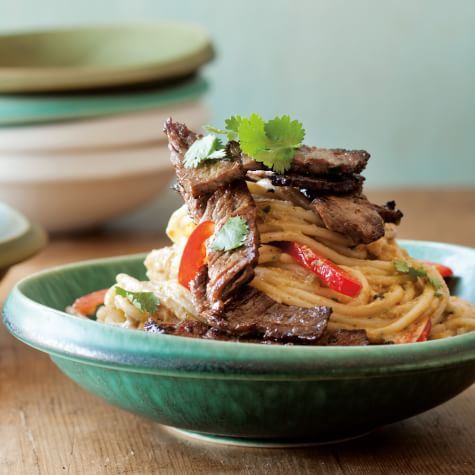 Chinese-Style Peanut Noodles with Seared Beef-image
