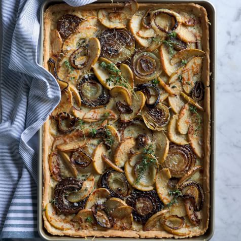 Savory Apple Tart with Onions, Cheddar and Thyme-image