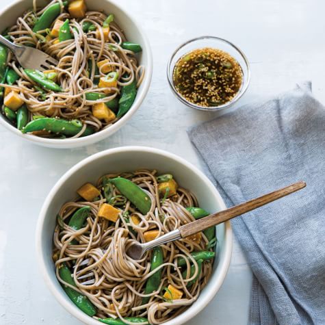 Sesame Soba Noodles With Tofu And Sugar Snap Peas Williams Sonoma