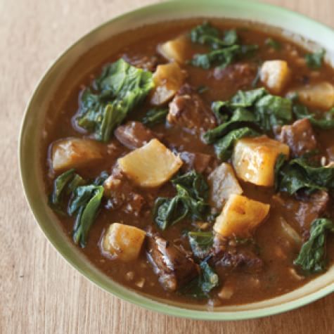 Beef Stew with Turnips and Greens-image