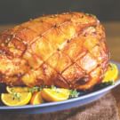 Baked Ham with a Brown Sugar, Rum and Cayenne Glaze