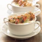 Corn Chowder with Grilled Shrimp