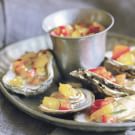 Barbecued Oysters with Ginger-Chili Salsa