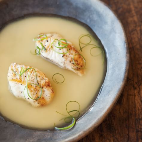 Miso Soup with Black Cod and Green Onions-image