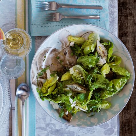 Spring Salad with Baby Artichokes and Peas-image