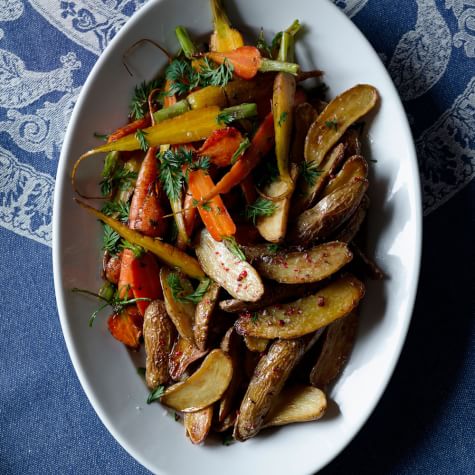 Roasted Fingerling Potatoes and Carrots-image