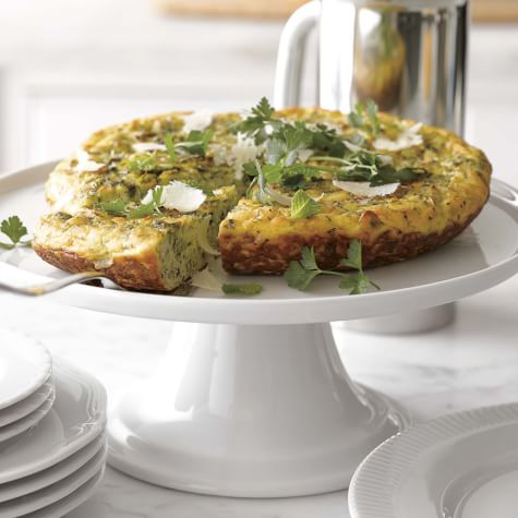 Frittata With Mixed Herbs, Leeks And Parmigiano-Reggiano Cheese ...