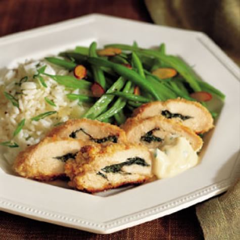 Chicken and Basil Roulades with Mustard Sauce