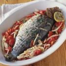 Whole Striped Bass with Fennel and Tomato