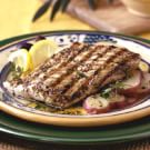 Grilled Halibut with Warm Potato Salad