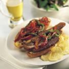 Italian Sausage Sandwich with Sauteed Onions and Peppers