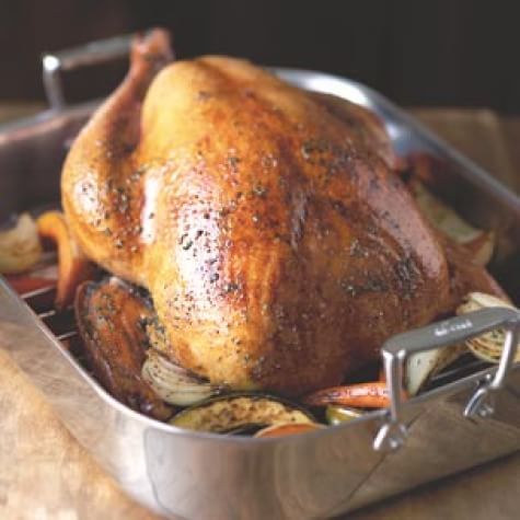 Brined Turkey with Herb Butter