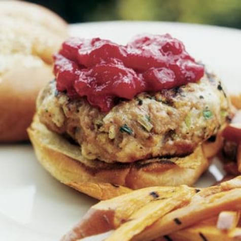 Turkey Burgers with Cranberry Relish