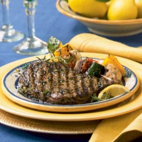 Tuscan Grilled Rib-Eye Steaks