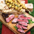 Grilled Lamb with Rosemary Potato Skewers