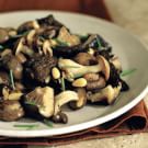 Mixed Spring Mushrooms with Garlic Butter and Pine Nuts