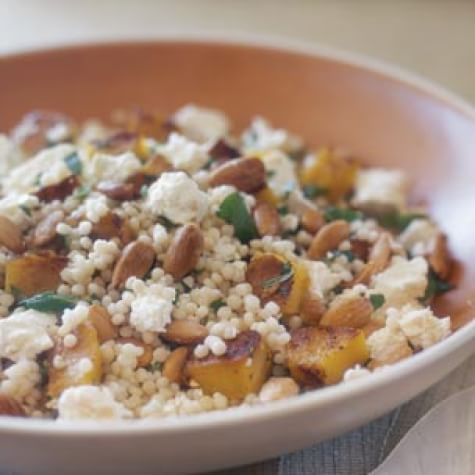 Israeli Couscous with Squash, Feta and Almonds