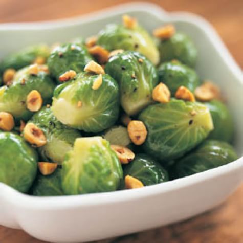 Brussels Sprouts with Toasted Hazelnuts