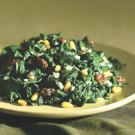Spinach Sautéed with Raisins and Pine Nuts