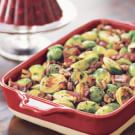 Roasted Brussels Sprouts with Bacon and Chestnuts