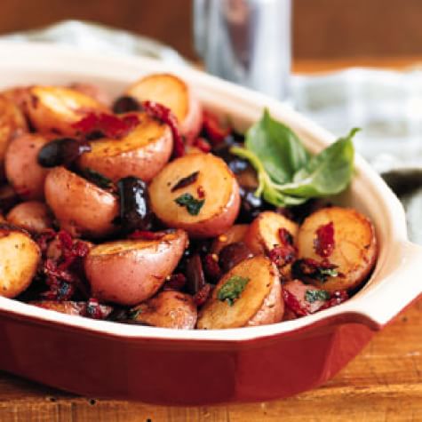Potatoes with Olives and Sun-Dried Tomatoes