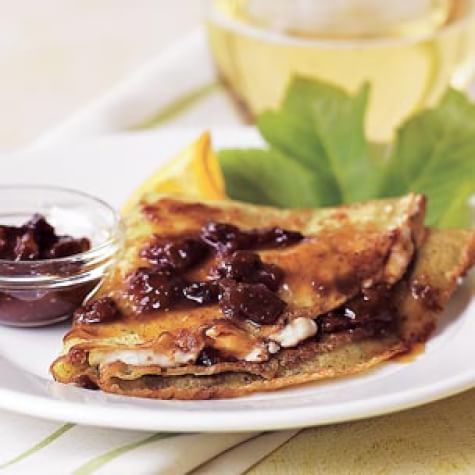 Goat Cheese Crepes with Fig Jam