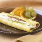 Rolled Ham and Brie Omelette